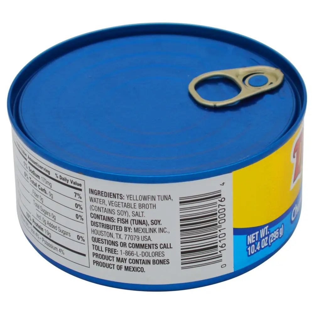 Dolores Yellow Fin Tuna in Water 10 oz from Mexmax INC.