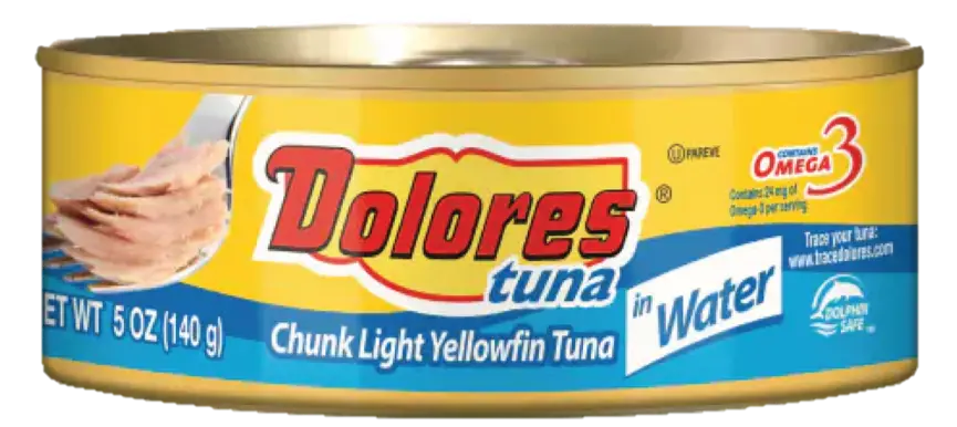 Dolores Yellow Fin Tuna in Water 5 oz from Mexmax INC.