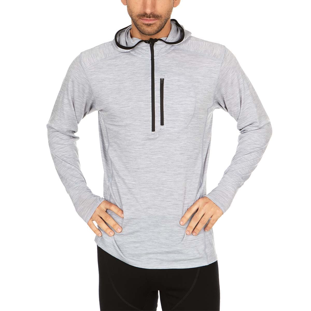 Microweight - Men's Wool 1/4 Zip Sun Hoodie Woolverino from Minus33 Merino Wool Clothing