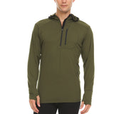 Microweight - Men's Wool 1/4 Zip Sun Hoodie Woolverino from Minus33 Merino Wool Clothing