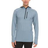 Microweight - Men's Wool 1/4 Zip Sun Hoodie Woolverino from Minus33 Merino Wool Clothing