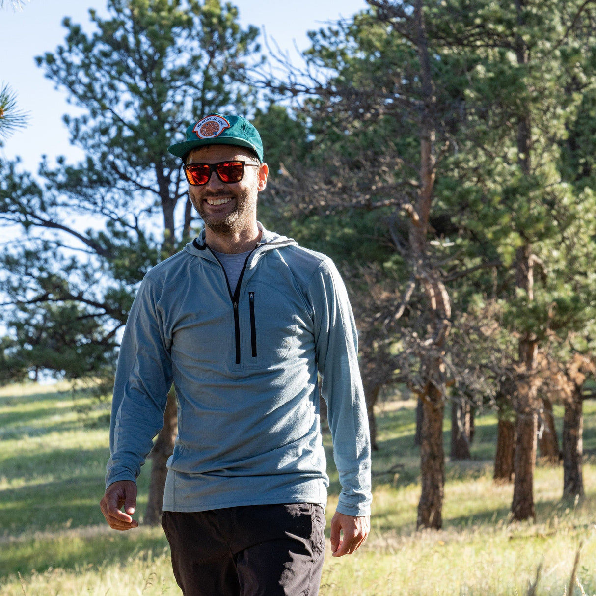 Microweight - Men's Wool 1/4 Zip Sun Hoodie Woolverino from Minus33 Merino Wool Clothing