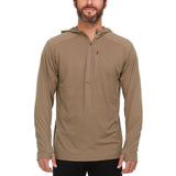 Microweight - Men's Wool 1/4 Zip Sun Hoodie Woolverino from Minus33 Merino Wool Clothing