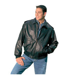 REED Men's Bomber Leather Jacket Union Made in USA from Reed Leather