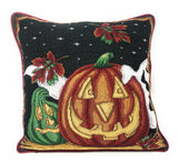 DaDa Bedding Set of 4 Pieces - Autumn Harvest Halloween & Christmas Ornaments Holiday Tapestry Throw Pillow Covers Bundle Pack - 16" x 16" from DaDalogy Bedding Collection