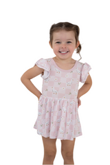 EXCLUSIVE DUCKS AND DAISIES DREAM CAP SLEEVE BODYSUIT DRESS from DREAM BIG LITTLE CO