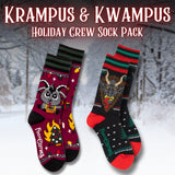 Krampus & Kwampus Holiday Crew Sock Pack | 2 Designs from FootClothes