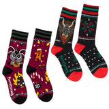 Krampus & Kwampus Holiday Crew Sock Pack | 2 Designs from FootClothes
