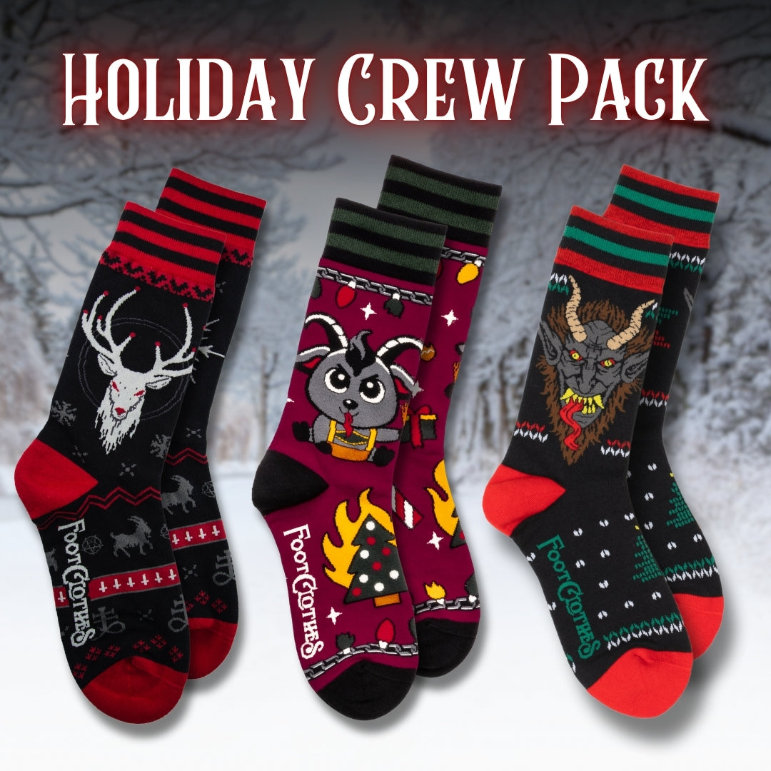 Holiday Crew Sock Pack | 3 Designs from FootClothes