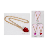 12PCS - Heart Stone Pendant Toggle Necklaces Jewelry Set from Madeline Love