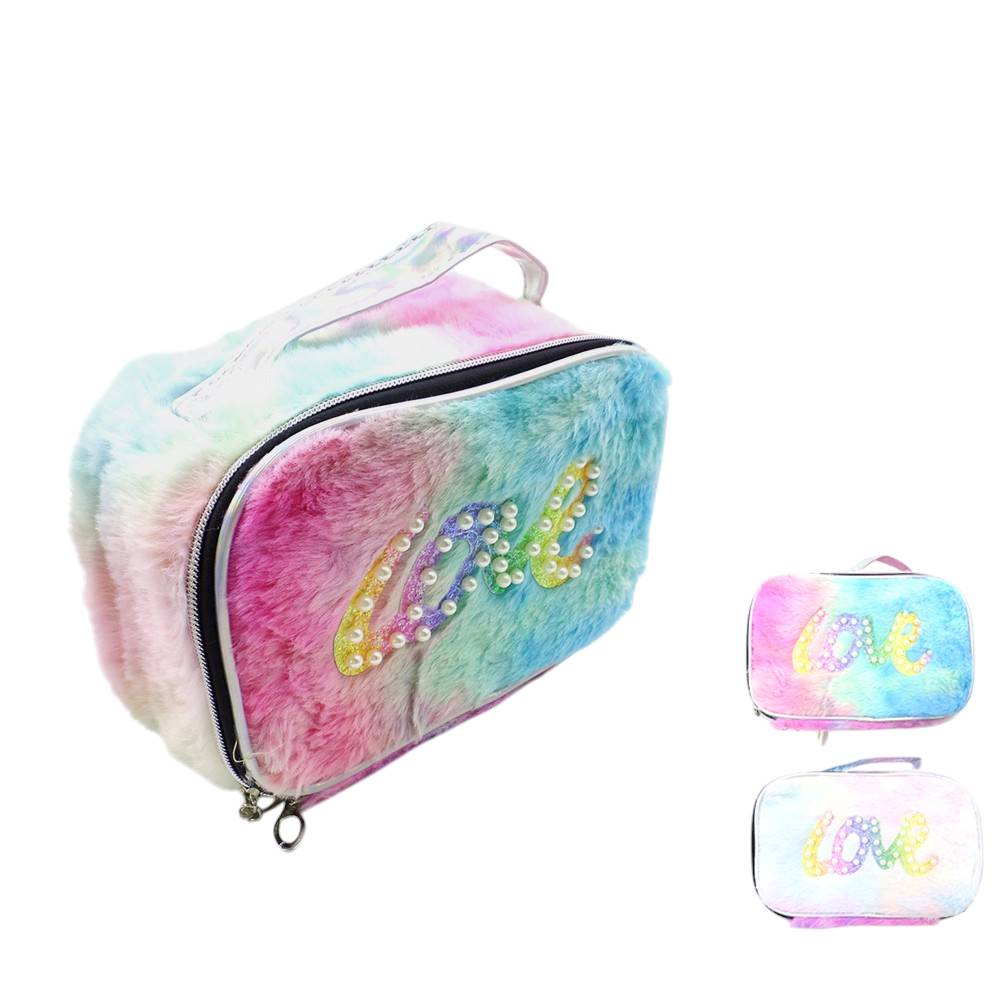 12PCS - Love Message Faux Fur Pouch Bags from Madeline Love