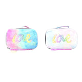 12PCS - Love Message Faux Fur Pouch Bags from Madeline Love