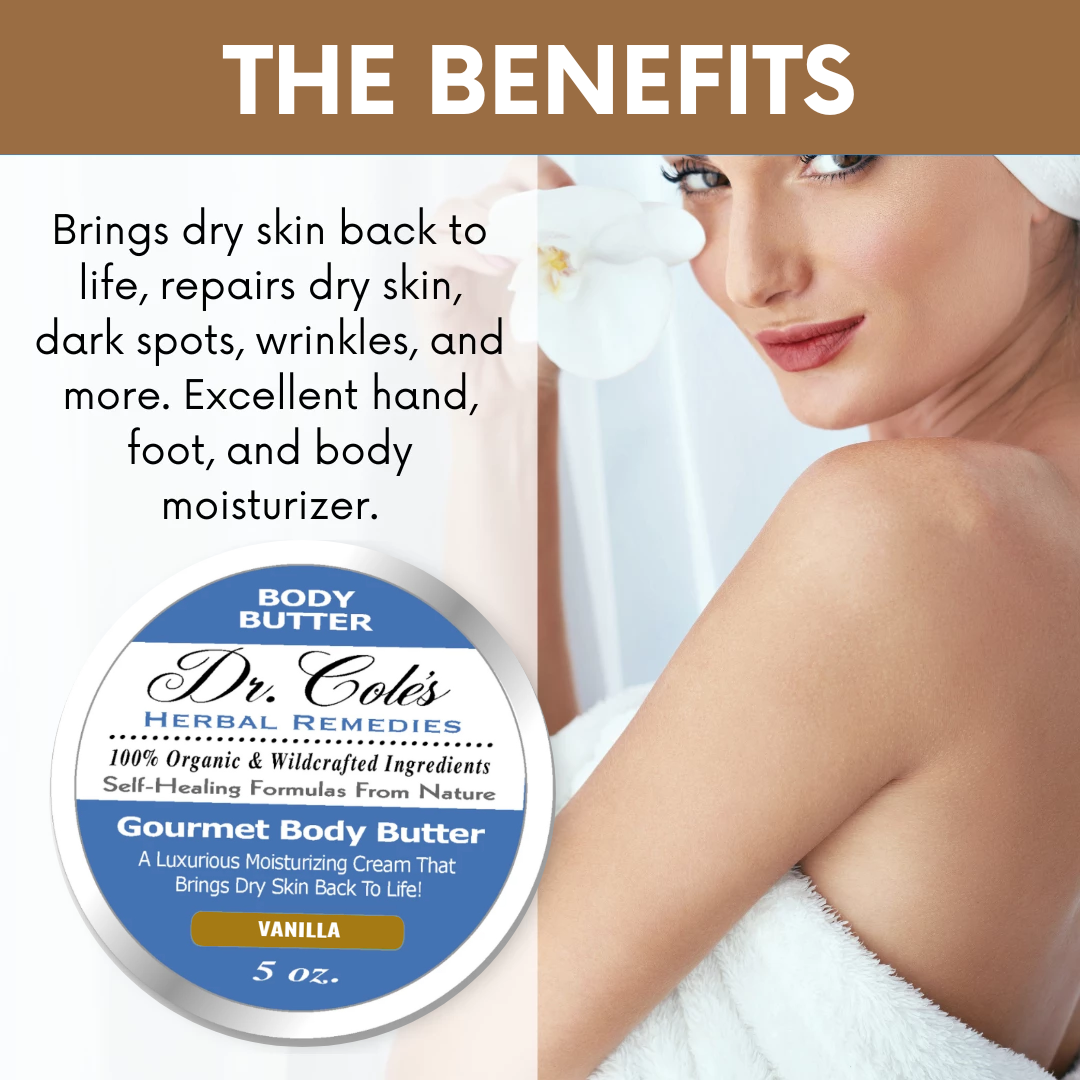 Dr. Cole's Gourmet Body Butter - VANILLA From Dr. Cole's Herbal Remedies