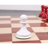 Jacques Cook Staunton Collectors Chess Set- Chess Pieces Only 1849  - Red & White - 3.75" From Royal Chess Mall