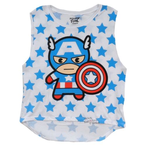 Captain America Kawaii Stars Marvel Comics Junior T-Shirt From Your Favorite T Shirts