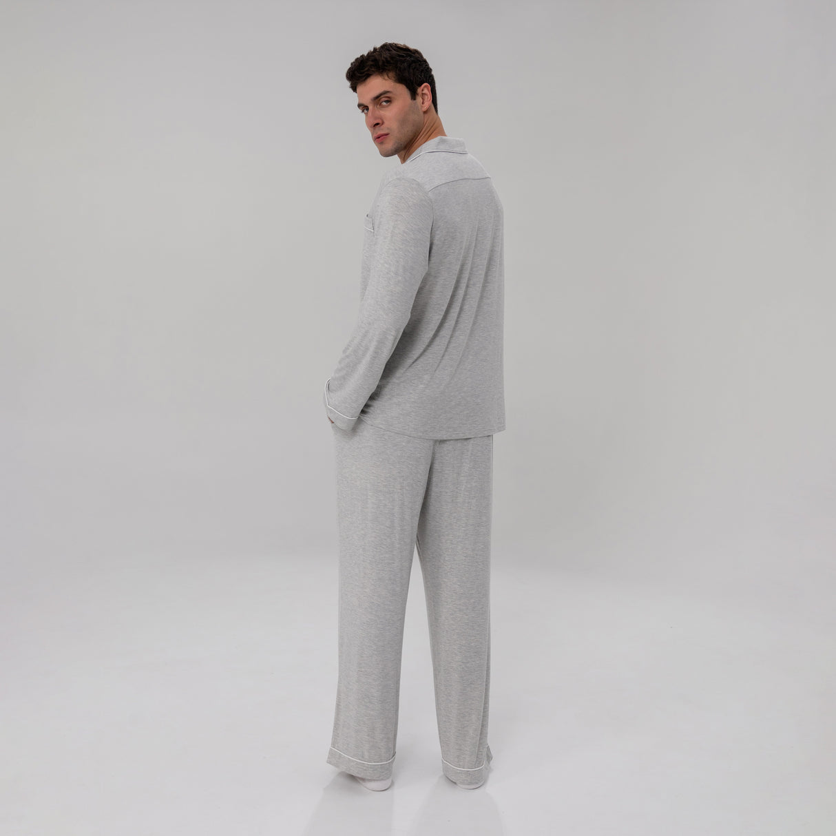 Men's Luxe Bamboo Long PJ Set from Hotel Collection