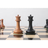 Cooke Type Staunton Chess Set- Chess Pieces Only 1849 - Ebony Wood & Antiqued Boxwood - 4.3" King From Royal Chess Mall