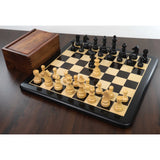 3.9" Tournament Chess Set Combo -Pieces in Ebonised boxwood with Board and Box from Royal Chess Mall