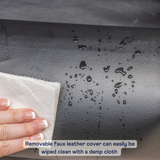PupProtector™ Faux Leather Memory Foam Dog Car Bed -  Black From Paw.com