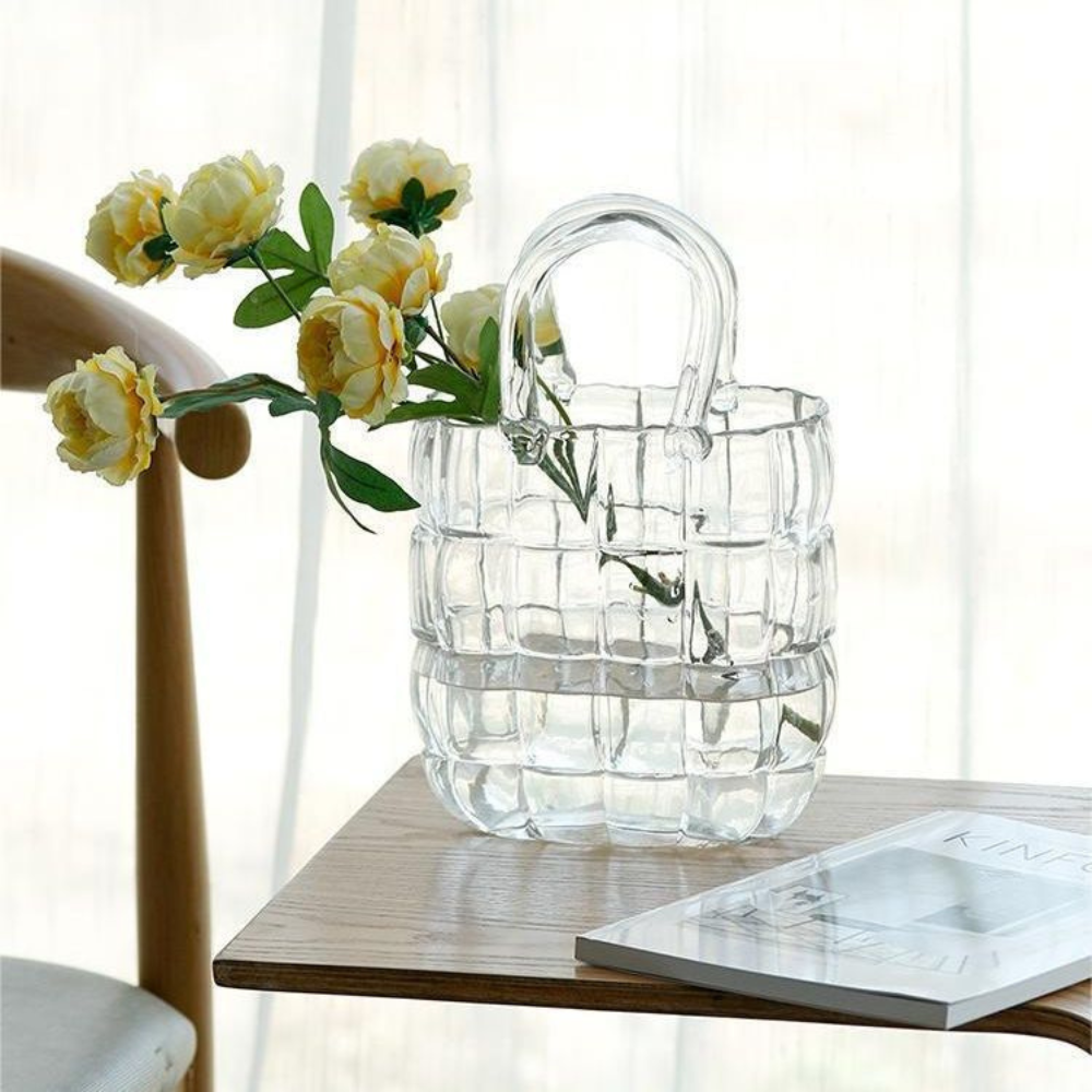Glamour Glass Handbag Vase from Moderny