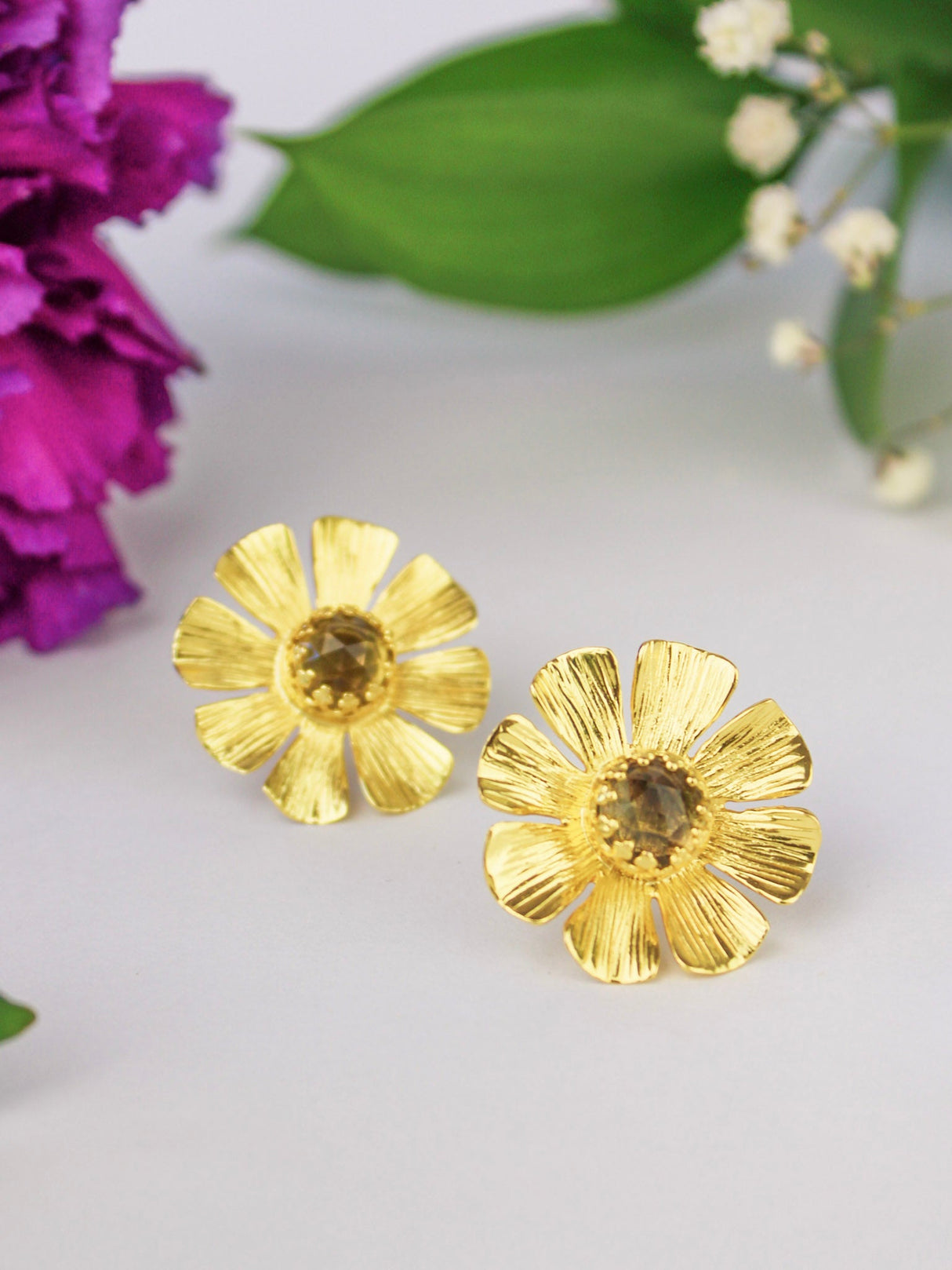 Daisy Statement Stud Earrings from Ash & Rose