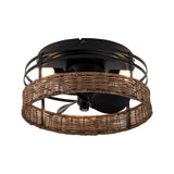 Farmhouse Flush Mount Reversible Ceiling Fan with Lighting and Remote Control From ParrotUncle