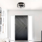 Modern DC Motor Flush Mount Reversible Crystal Ceiling Fan with Lighting and Remote Control From ParrotUncle