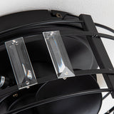 Modern DC Motor Flush Mount Reversible Crystal Ceiling Fan with Lighting and Remote Control From ParrotUncle