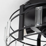 Modern DC Motor Flush Mount Reversible Crystal Ceiling Fan with Lighting and Remote Control From ParrotUncle