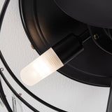 Modern DC Motor Flush Mount Reversible Crystal Ceiling Fan with Lighting and Remote Control From ParrotUncle