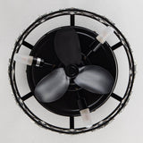 Srinager Modern DC Motor Flush Mount Reversible Crystal Ceiling Fan with Lighting and Remote Control From ParrotUncle