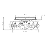 Srinager Modern DC Motor Flush Mount Reversible Crystal Ceiling Fan with Lighting and Remote Control From ParrotUncle