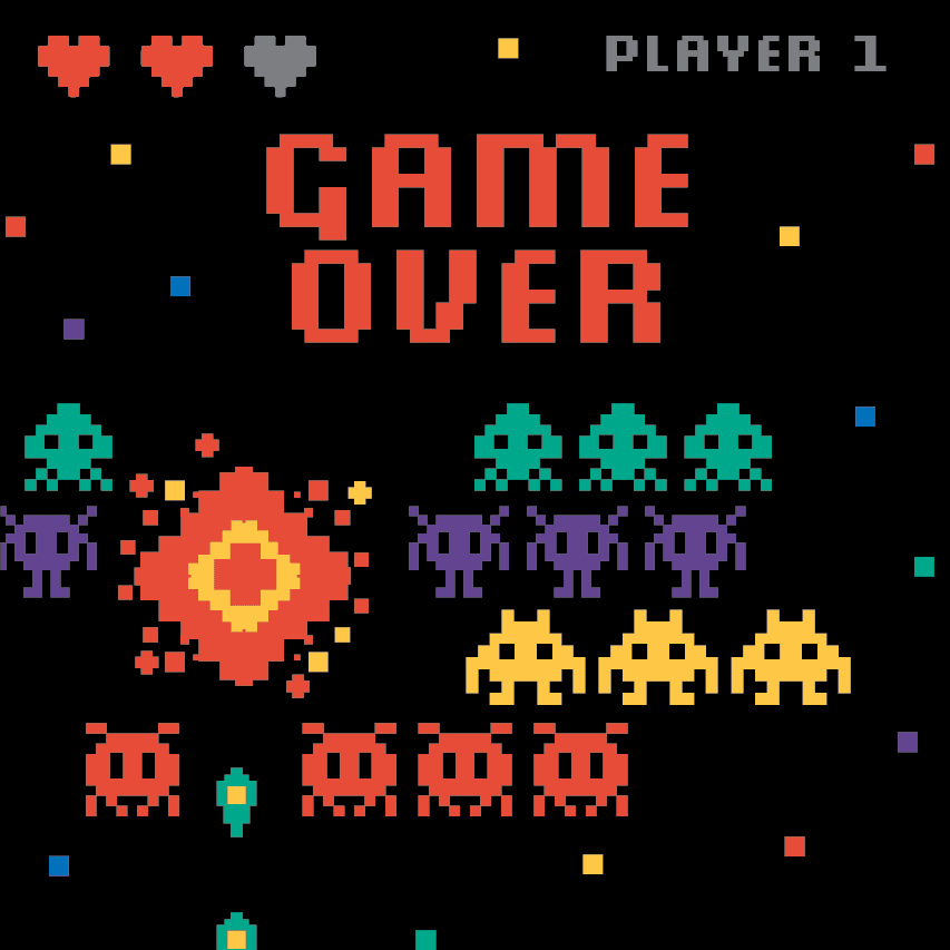 Game Over 80s Video Game Crew Socks from FootClothes