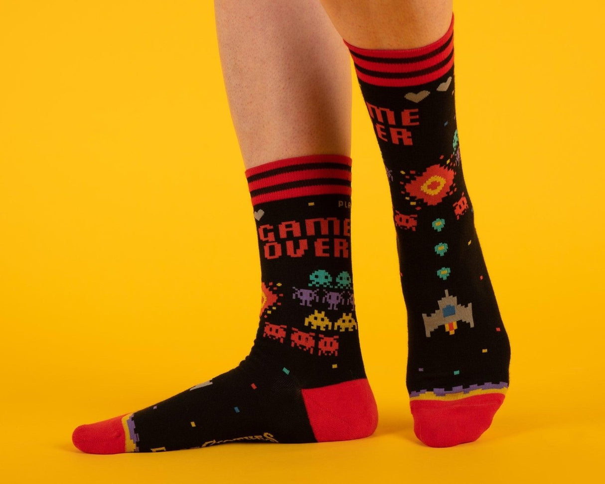 Game Over 80s Video Game Crew Socks from FootClothes