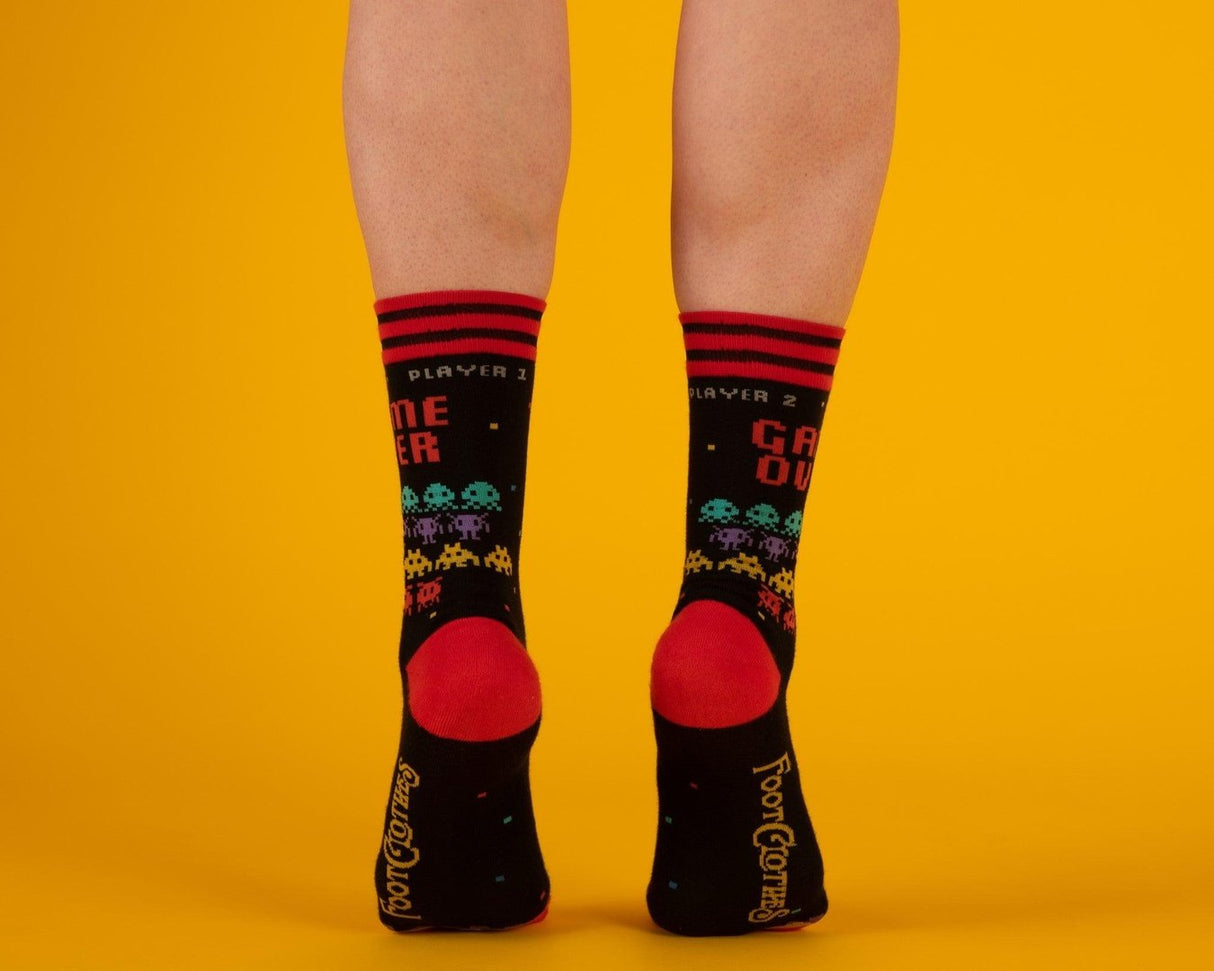 Game Over 80s Video Game Crew Socks from FootClothes