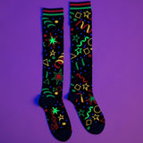 Skate Rink Carpet Knee High - UV Reactive from FootClothes