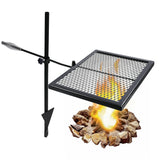 Folding Swivel Campfire Grill Heavy Duty Steel Grate with Carrying Bag for Outdoor Open Flame Cooking From Redcamp