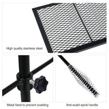 Folding Swivel Campfire Grill Heavy Duty Steel Grate with Carrying Bag for Outdoor Open Flame Cooking From Redcamp