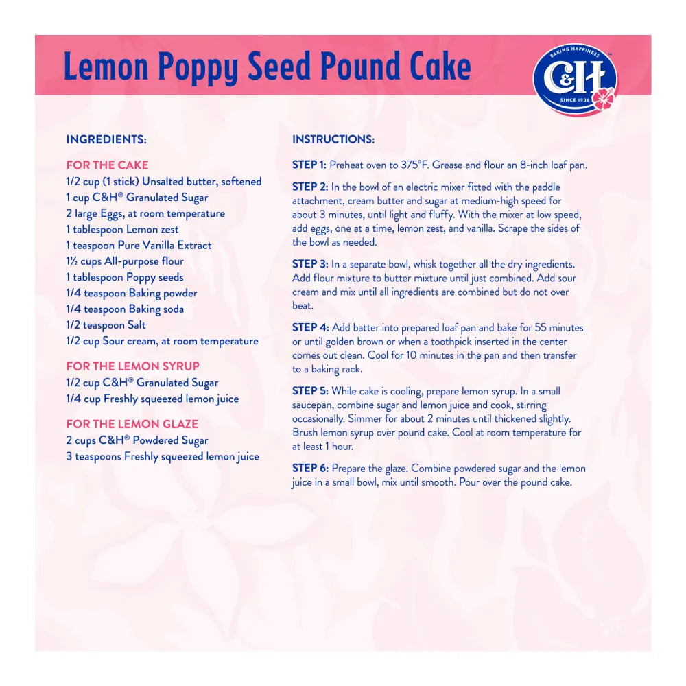 C&H Sugar Granulated 4 lb from Mexmax INC.