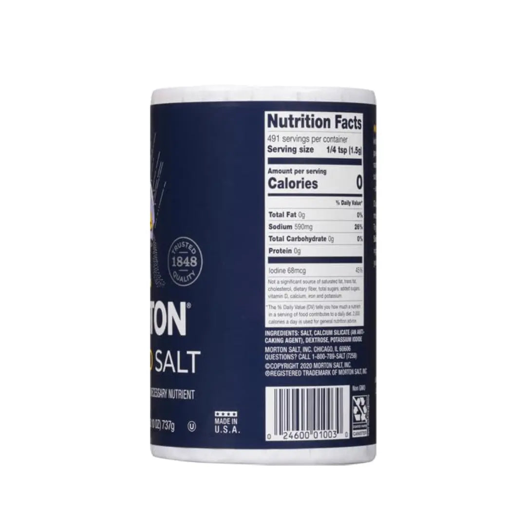 Morton Salt Plain 26 oz from Mexmax INC.