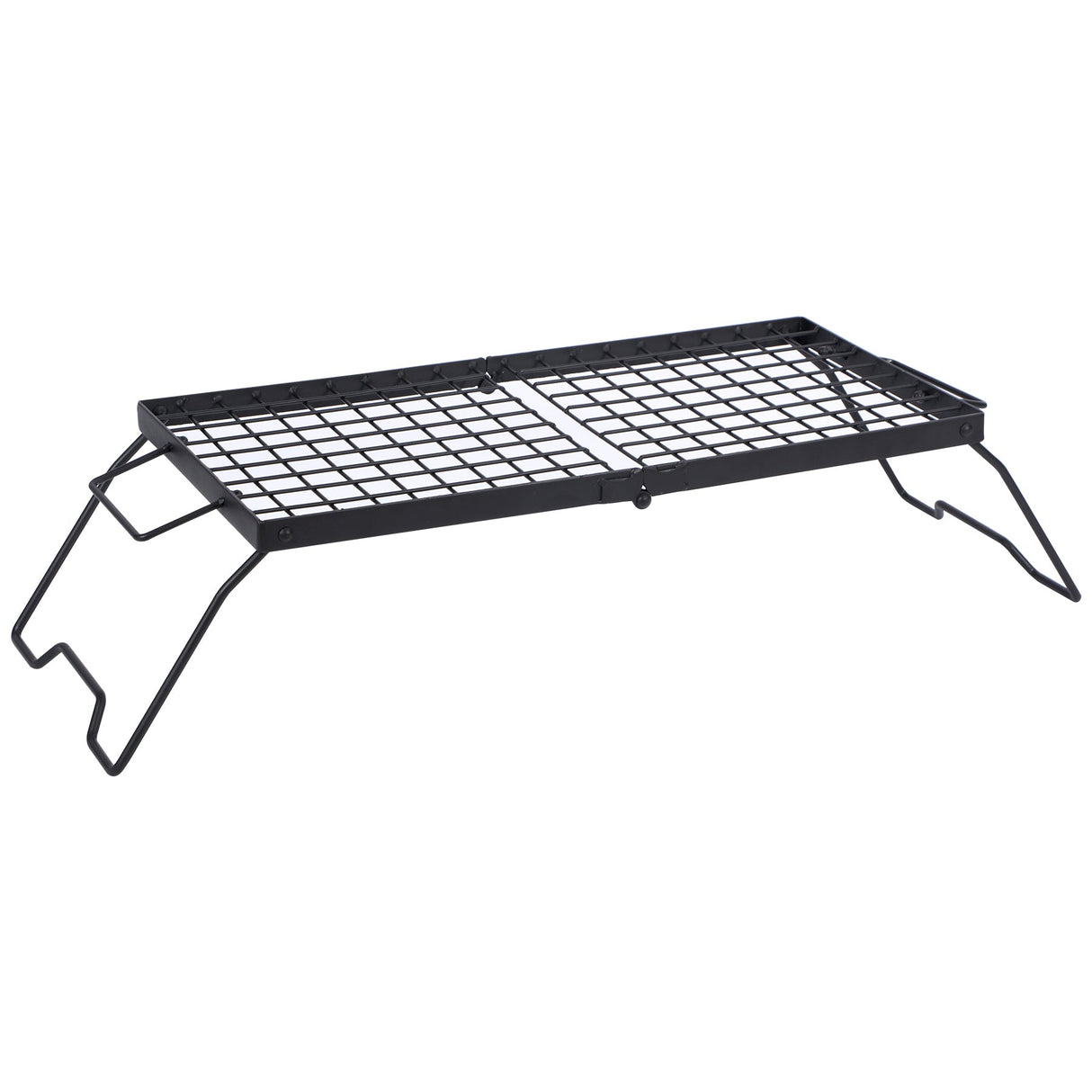 Portable Heavy Duty Folding Steel Campfire Grill Grate for Outdoor Cooking, Black From Redcamp