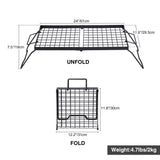 Portable Heavy Duty Folding Steel Campfire Grill Grate for Outdoor Cooking, Black From Redcamp