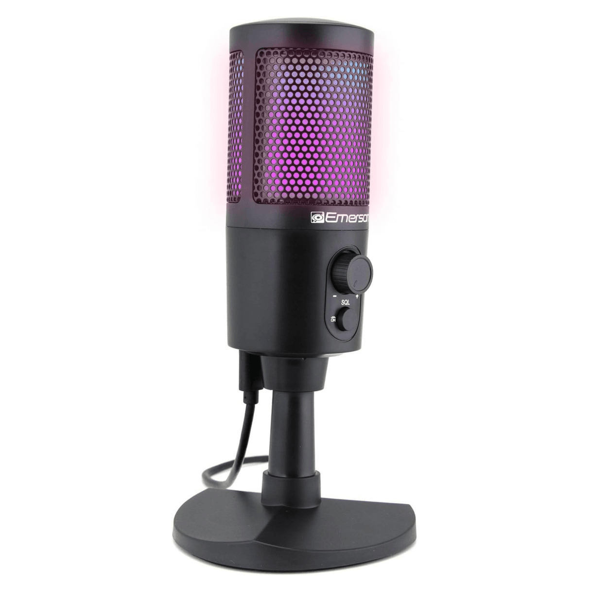 Emerson USB Gaming & Streaming Microphone with RGB Lighting with Tap-to-Mute from Jupiter Gear Home