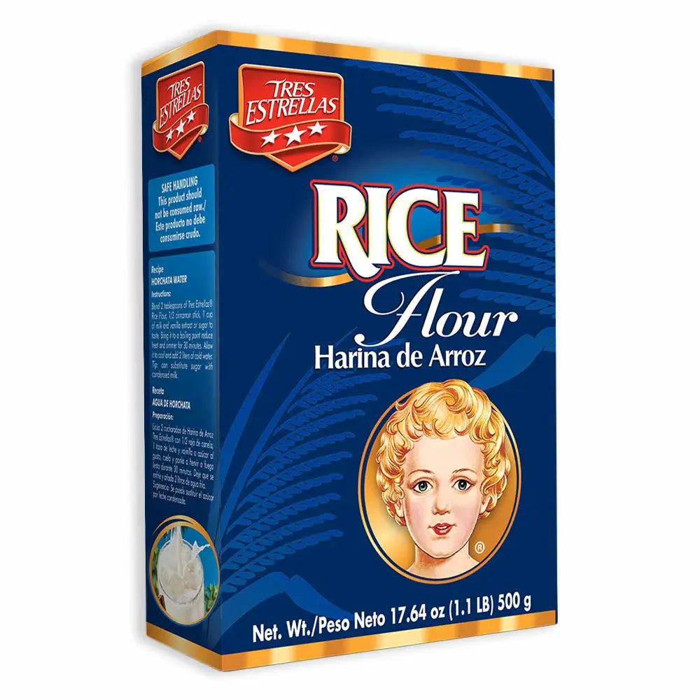 Tres Estrellas Rice Flour 12 units (17.6 oz/unit) from Mexmax INC.