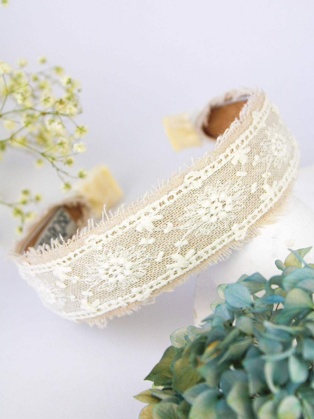 Clara Lace and Linen Headband from Ash & Rose