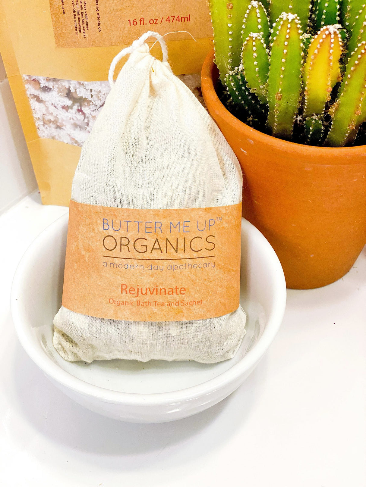 Organic Rejuvenating Bath Tea or Sachet from Butter Me Up Organics