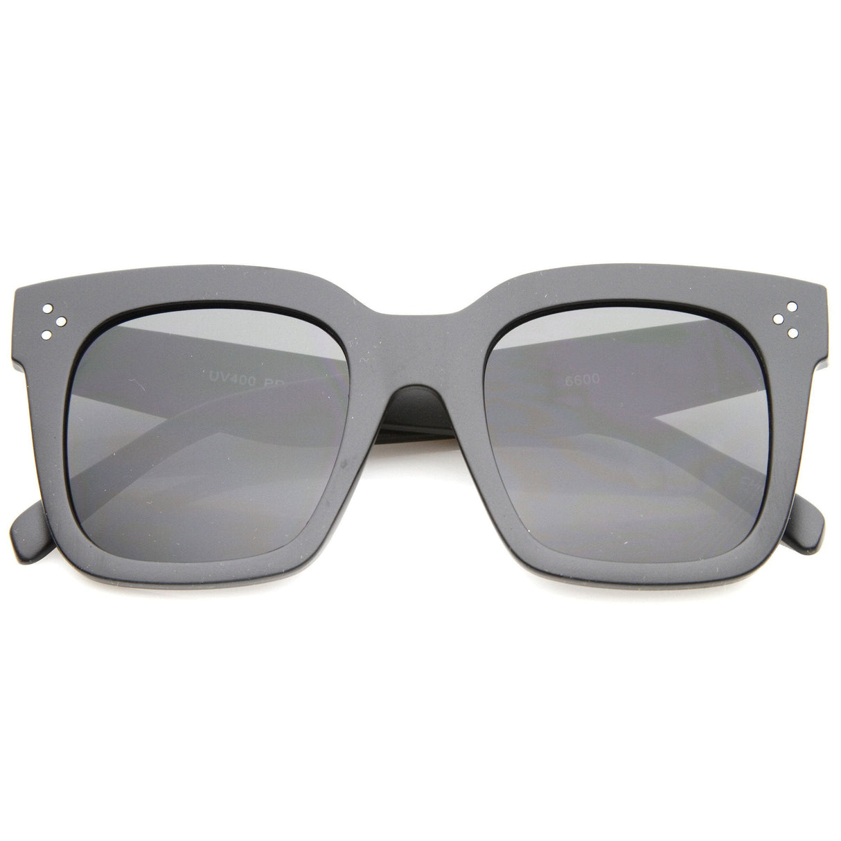 Bold Oversize Horned Rim Flat Lens Sunglasses A101 from zeroUV