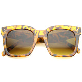 Bold Oversize Horned Rim Flat Lens Sunglasses A101 from zeroUV
