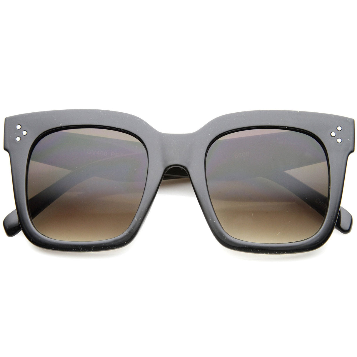 Bold Oversize Horned Rim Flat Lens Sunglasses A101 from zeroUV