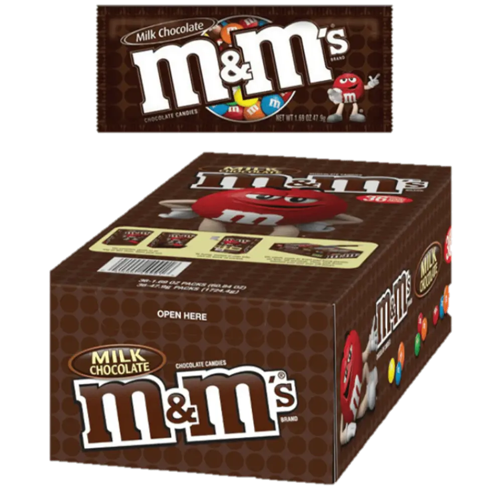 M & M Chocolate Pieces 1.69 oz 36 pack from Mexmax INC.